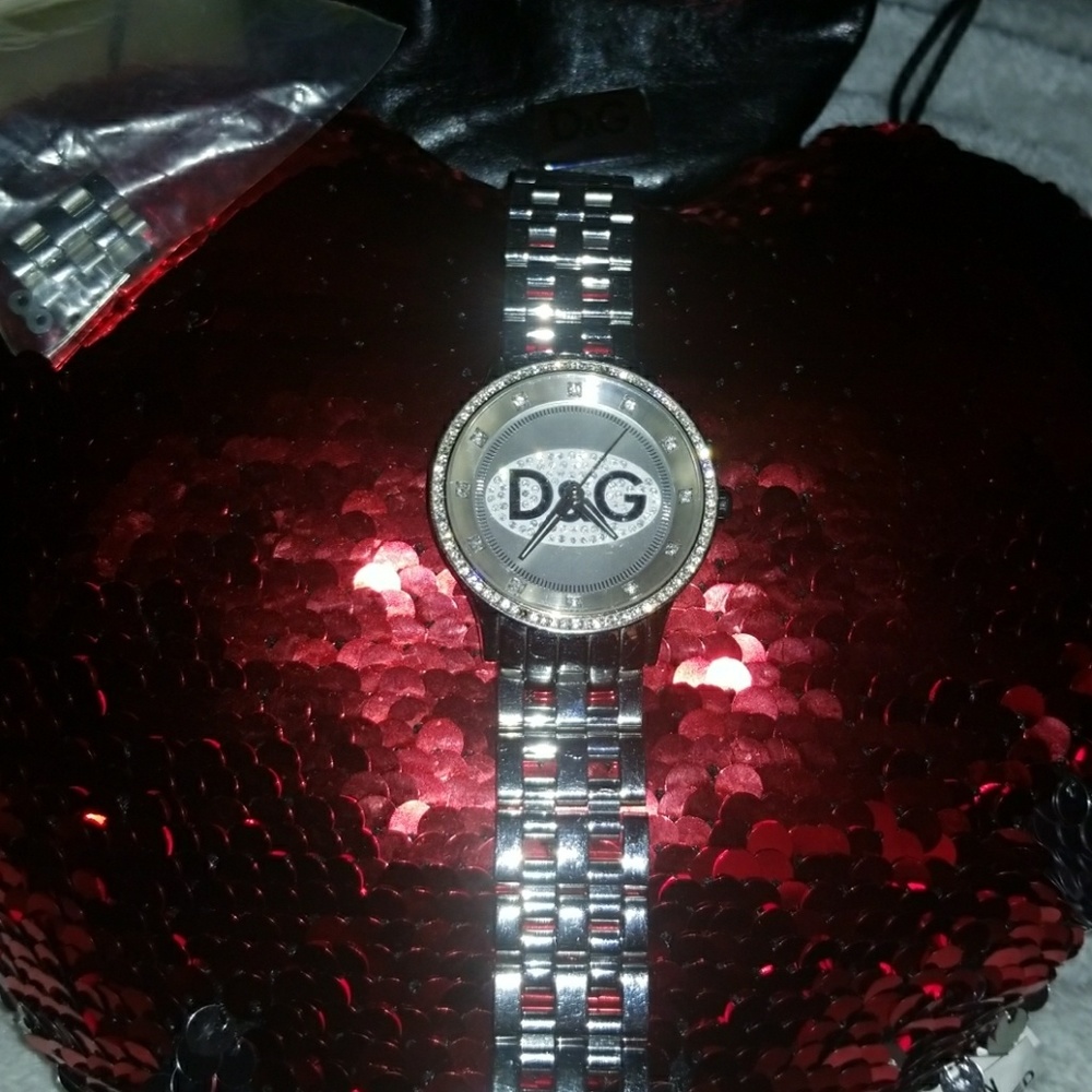 Dolcey & Gabbana Stainless Steel Crystal Watch